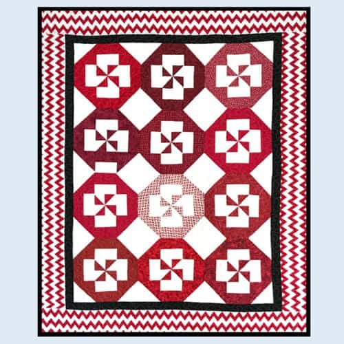 Red, Black and White Throw